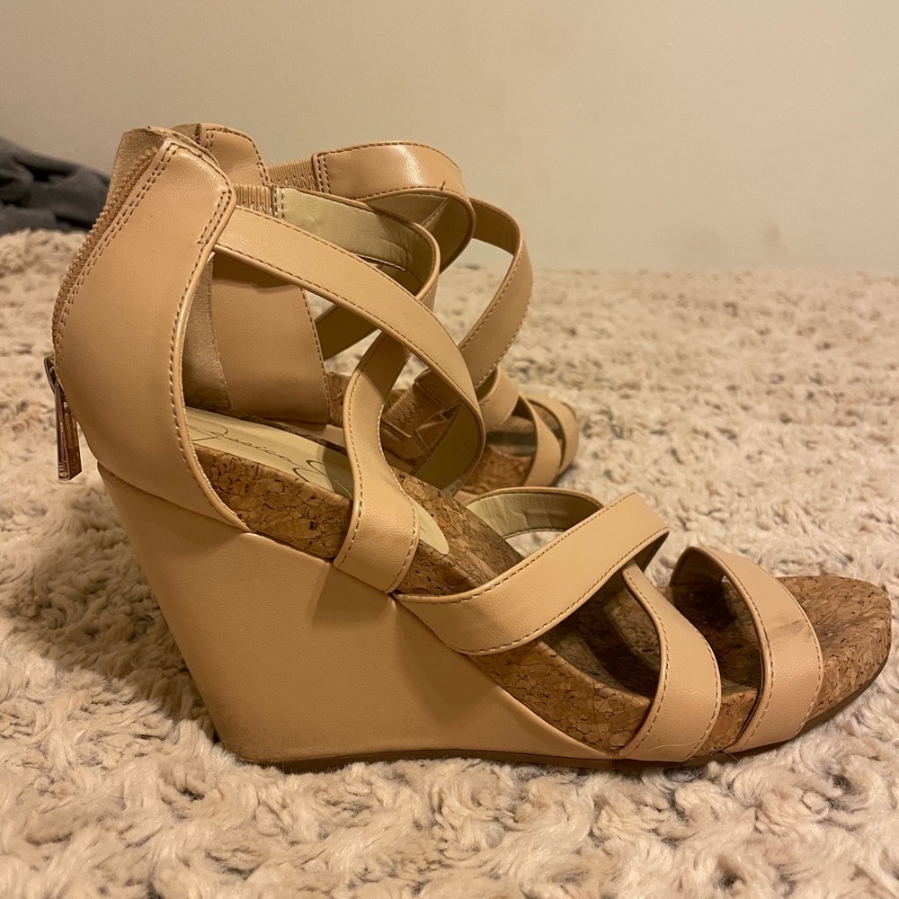 Jessica Simpson Nude Wedges
